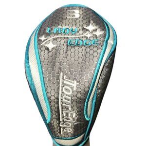 Tour Edge Lady Edge Fairway 3-Wood Headcover Head Cover Gray Blue White